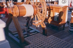The great wheel and binnacle. photo - R.D. Wilkins